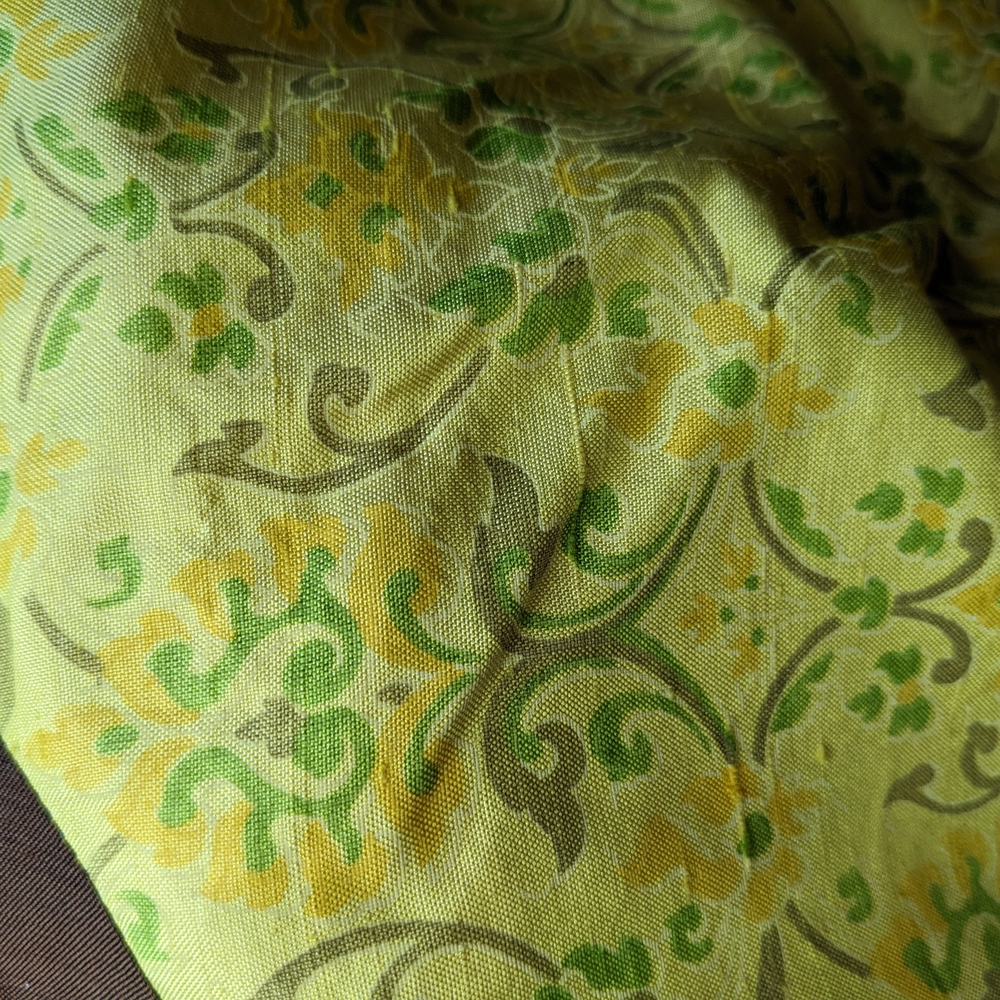 Yellow and Brown Patterned Fabric - Picture 8 of 9
